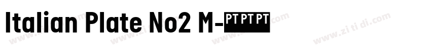 Italian Plate No2 M字体转换